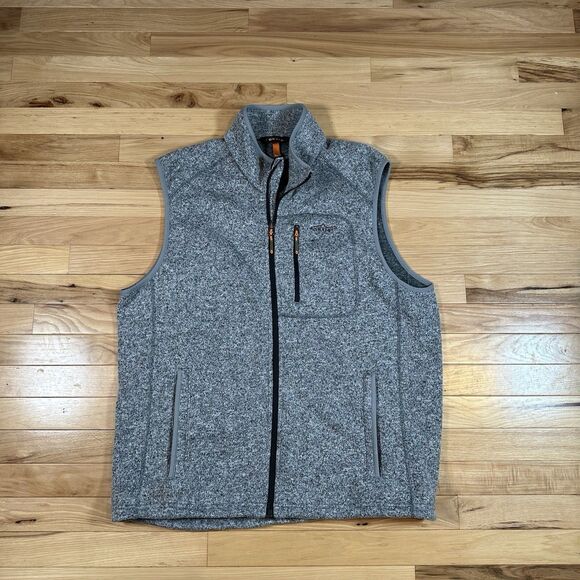Orvis Sleeveless Sweater Full Zip Up Vest Gray Mens Size XL - Picture 1 of 5